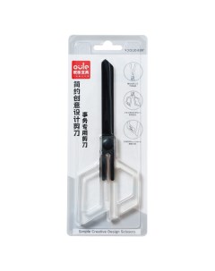 Ножницы канцелярские 17см черное лезвие ручки пластиковые прозрачные Nobrand