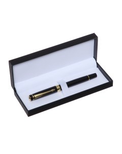 Ручка подарочная роллер в кожзам футляре пб yt корпус черный золото Calligrata