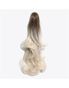 Хвост накладной волнистый волос на крабе 40 см 150 гр цвет блонд светло русый sht24 sht60а Queen fair