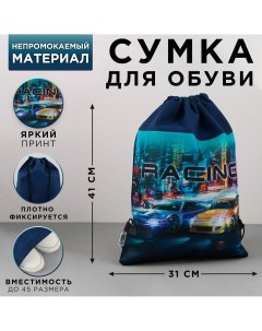 Сумка для обуви racing нетканное полотно размер 41х31 см Artfox study