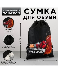 Сумка для обуви power нетканное полотно размер 41х31 см Artfox study