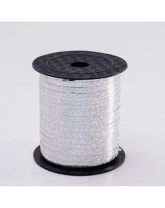 Лента упаковочная голография серебро 5 мм х 225 м Nobrand