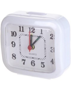 Quartz часы будильник PF TC 004 прямоугольные 8 7 5 см белые Perfeo