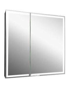 Зеркало шкаф Mirror Box 80х80 с подсветкой черный Continent