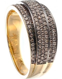 Кольцо с 141 бриллиантом из жёлтого золота Джей ви