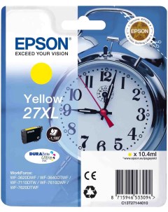 Картридж для струйного принтера 27XL Y C13T27144020 желтый оригинал Epson