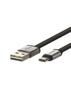 Кабель USB 2 0 microUSB 1м 2 1А двухсторонний плоский Olmio