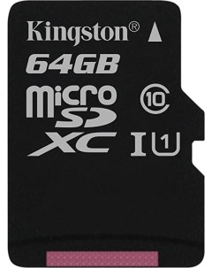 Карта памяти Canvas Select microSDXC 64GB адаптер Kingston