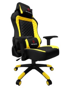 Игровое кресло LUX Yellow RSQ 50017 черный желтый Red square