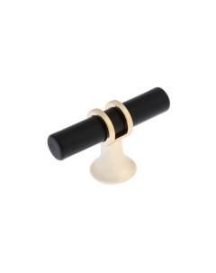 Ручка кнопка CAPPIO d 12 мм пластик цвет золото черный Nobrand