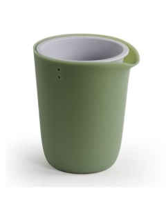 Цветочный горшок Oasis round pot QL10307 GN GY 5 л зеленый 1 шт Qualy