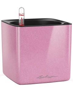 Цветочное кашпо Cube glossy с автополивом 2 л розовый 1 шт Lechuza