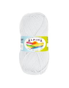 Пряжа Tommy 002 белый Alpina