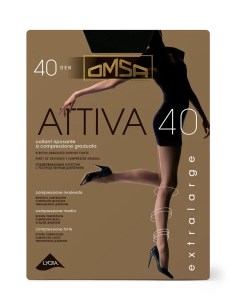 Колготки oms attiva 40 xxl nero Omsa