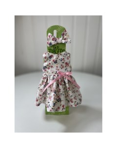 Комплект одежды для кукол платье летнее бант на голову 34 см Tukitu