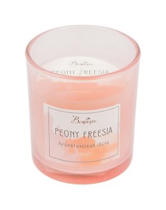 Ароматическая свеча Peony Freesia в стекле 8x7 см Вещицы