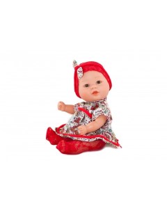 Кукла пупс Бебетин в платье и красных колготках 21 см Dnenes/carmen gonzalez