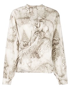 Lemaire блузка с абстрактным принтом Lemaire