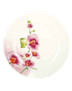 Тарелка обеденная Орхидея 23 см фарфор Нет марки