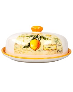 Блюдо для блинов Tuscan vegetables с крышкой 23 см керамика Коралл