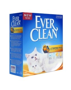 Litter Free Paws Наполнитель для кошачьих туалетов комкующийся для идеально чистых лап 10 л Ever clean
