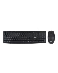 Клавиатура и мышь Acer OMW141 ZL MCEEE 01M черные 104 кл 1200 dpi Jlabв