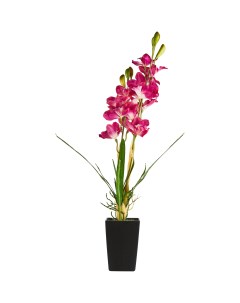 Искусственное растение Орхидея h80 см ткань розовый Без бренда
