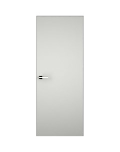 Дверь межкомнатная глухая с замком в комплекте Invisible 60x200 см правая эмаль цвет светло серый Без бренда