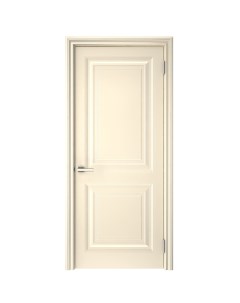 Дверь межкомнатная глухая с замком и петлями в комплекте Ларго 2 80x200 см эмаль цвет бежевый Без бренда