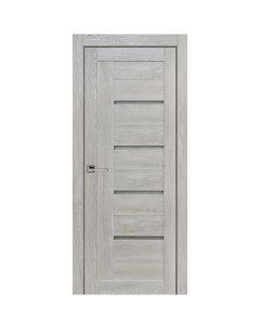 Дверь межкомнатная Тренд остекленная вертикальная финиш бумага ламинация цвет дуб серый 70x200 см Принцип