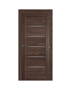 Дверь межкомнатная Люмина Ноче остекленная CPL ламинация цвет коричневый 60x200 см с замком и петлям Краснодеревщик