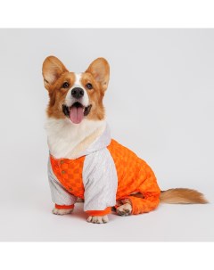 Комбинезон с капюшоном для собак 5XL оранжевый Petmax