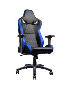 Кресло игровое Legend Tr на колесиках искусственная кожа черный синий Karnox