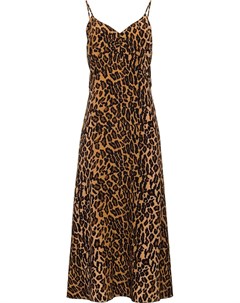 Miu miu леопардовое платье с глубоким вырезом на спине Miu miu
