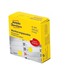 Этикетки 3856 универсальная 70г м2 желтый 250шт Avery zweckform