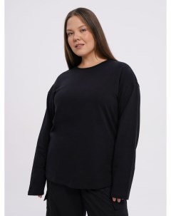 Хлопковый свободный лонгслив Plus size Твое