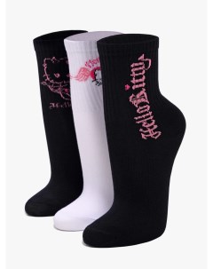 Набор высоких носков с принтом Hello Kitty 3 пары Твое