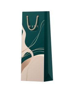 Пакет подарочный Abstraction Emerald 12 36 8 5 см матовое ламинирование отд фольгой под б Meshu