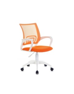 Кресло CH W695NLT оранжевый TW 38 3 TW 96 1 сетка ткань крестовина пластик пластик белый Бюрократ