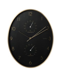 Часы настенные 345х271х42мм черный металл Koopman