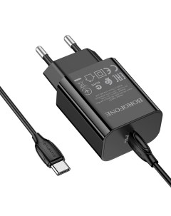 Сетевое зарядное устройство BA65A PD20W 20Вт USB type C Quick Charge PD 3A черный 213518 кабель USB  Borofone