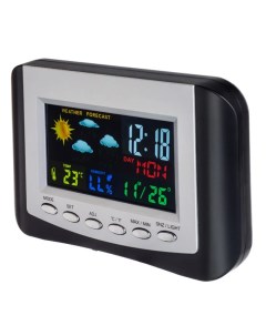 Метеостанция температура в помещении влажность в помещении черный серебристый Сolor PF S3332CS PF_A4 Perfeo