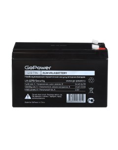 Аккумуляторная батарея для ОПС LA-1270/security, 12V, 7Ah Gopower
