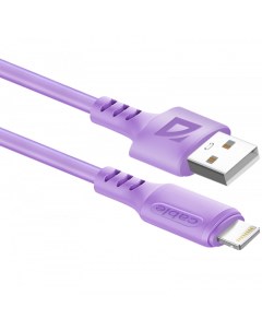 Кабель USB Lightning 8 pin 2 4A 1 м фиолетовый F207 87107VIO Defender