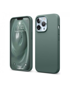 Чехол Soft silicone для iPhone 13 Pro Темно зеленый Elago