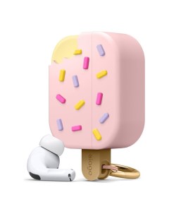Силиконовый чехол с карабином Ice Cream Silicone Hang case для AirPods Pro Розовый Elago