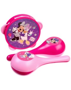 Музыкальные инструменты Маракасы и бубен 3 предмета Минни Маус цвет розовый SL 05808 Disney