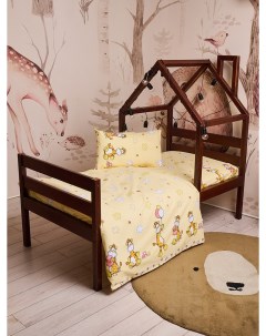 Комплект постельного белья в кроватку 160х80 Жирафы 351 4 Сонный гномик