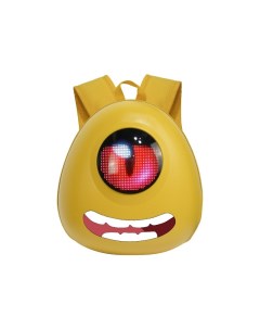Детский рюкзак с LED дисплеем ранец желтый Kingslong