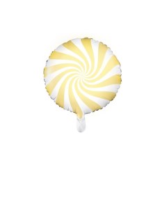 Воздушный шар Леденец фольгированный желтый 45 см Party deco